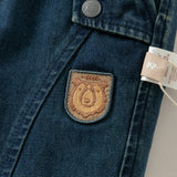 Dave&Bella Toddler Boys Denim Blue Thickened Classic Warm Cozy Cotton Padded Jeans