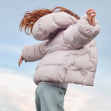 Dave&Bella Toddler Girls Purple Hooded Lightweight Warm Puffer Down Jackets