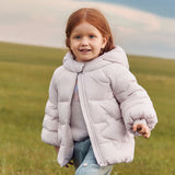 Dave&Bella Toddler Girls Purple Hooded Lightweight Warm Puffer Down Jackets