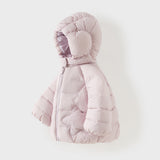 Dave&Bella Toddler Girls Purple Hooded Lightweight Warm Puffer Down Jackets