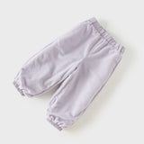 Dave&Bella Toddler Girls/Boys Black/Purple Fleece-Line Warm Cozy Jogger Pants