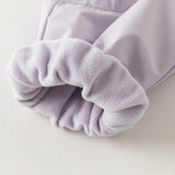 Dave&Bella Toddler Girls/Boys Black/Purple Fleece-Line Warm Cozy Jogger Pants