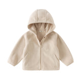 Dave&Bella Toddler Girls Pink/Khaki Hooded Micro Fleece Soft Cozy Lightweight Jackets
