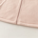 Dave&Bella Toddler Girls Pink/Khaki Hooded Micro Fleece Soft Cozy Lightweight Jackets