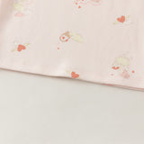 Dave&Bella Toddler Girls Pink/Beige Sweet Print Soft Comfortable Pajamas