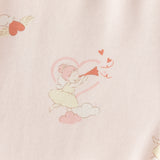 Dave&Bella Toddler Girls Pink/Beige Sweet Print Soft Comfortable Pajamas