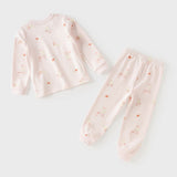 Dave&Bella Toddler Girls Pink/Beige Sweet Print Soft Comfortable Pajamas