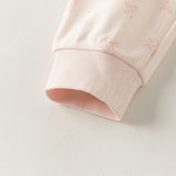 Dave&Bella Toddler Girls Pink/Beige Sweet Print Soft Comfortable Pajamas