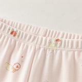Dave&Bella Toddler Girls Pink/Beige Sweet Print Soft Comfortable Pajamas