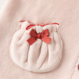 Dave&Bella Toddler Girls Pink Sweet Cute Bow Tie Hooded Comfortable Pajamas