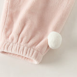 Dave&Bella Toddler Girls Pink Sweet Cute Bow Tie Hooded Comfortable Pajamas