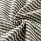 Dave&Bella Toddler Boys Grey Striped Cozy Cotton Preppy Style Polo Collar Sweaters