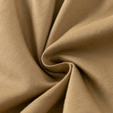 Dave&Bella Toddler Boys Khaki Simple Versatile Fleece-Line Jogger Pants