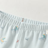 Dave&Bella Toddler Boys  Blue/Yellow Dinosaur Print Comfortable Pajamas