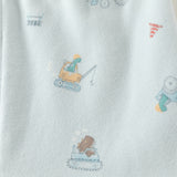 Dave&Bella Toddler Boys  Blue/Yellow Dinosaur Print Comfortable Pajamas