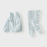 Dave&Bella Toddler Boys  Blue/Yellow Dinosaur Print Comfortable Pajamas