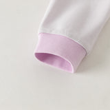 Dave&Bella Toddler Girls Purple/Yellow Cute Print Soft Breathable Sleepwear Pajamas