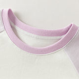 Dave&Bella Toddler Girls Purple/Yellow Cute Print Soft Breathable Sleepwear Pajamas