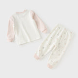 Dave&Bella Toddler Girls/Boys Pink/Brown Cute Sweet Print Cozy Soft Pajamas