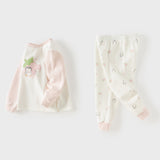Dave&Bella Toddler Girls/Boys Pink/Brown Cute Sweet Print Cozy Soft Pajamas