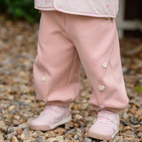 Dave&Bella Toddler Girls Pink/Grey/Khaki Fleece Thickened Soft Warm Jogger Pants