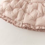 Dave&Bella Toddler Girls Yellow/Pink Sweet A-line Style Warm Down Puffer Outwear Vests