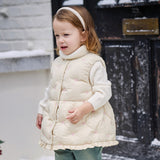 Dave&Bella Toddler Girls Yellow/Pink Sweet A-line Style Warm Down Puffer Outwear Vests