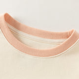 Dave&Bella Toddler Girls Pink/Apricot Striped Cute Print Cozy Comfortable Pajamas