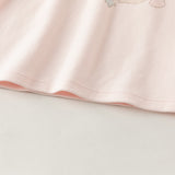 Dave&Bella Toddler Girls Pink/Apricot Striped Cute Print Cozy Comfortable Pajamas
