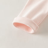 Dave&Bella Toddler Girls Pink/Apricot Striped Cute Print Cozy Comfortable Pajamas