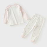 Dave&Bella Toddler Girls Pink/Purple Cute Sweet Print Soft Cozy Pajamas