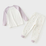 Dave&Bella Toddler Girls Pink/Purple Cute Sweet Print Soft Cozy Pajamas
