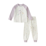 Dave&Bella Toddler Girls Pink/Purple Cute Sweet Print Soft Cozy Pajamas