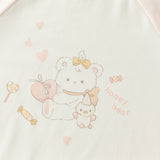 Dave&Bella Toddler Girls Pink/Purple Cute Sweet Print Soft Cozy Pajamas