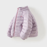 Dave&Bella Toddler Girls/Boys Purple/Yellow Turtle Lightweight Duck Down Cozy Jackets