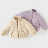 Dave&Bella Toddler Girls/Boys Purple/Yellow Turtle Lightweight Duck Down Cozy Jackets