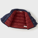 Dave&Bella Toddler Boys Navy/Yellow Padded Soft Warm Turndown Collar Down Jackets