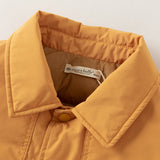 Dave&Bella Toddler Boys Navy/Yellow Padded Soft Warm Turndown Collar Down Jackets