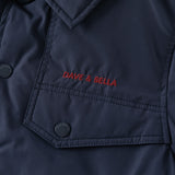 Dave&Bella Toddler Boys Navy/Yellow Padded Soft Warm Turndown Collar Down Jackets
