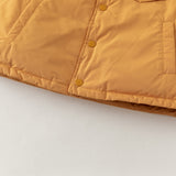 Dave&Bella Toddler Boys Navy/Yellow Padded Soft Warm Turndown Collar Down Jackets