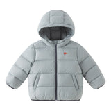 Dave&Bella Toddler Boys Dark Blue Hooded 2-in-1 Vest & Puffer Down Jacket Sets