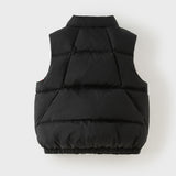 Dave&Bela Toddler Boys Balck Turtle Warm Comfortable Puffer Down Vests