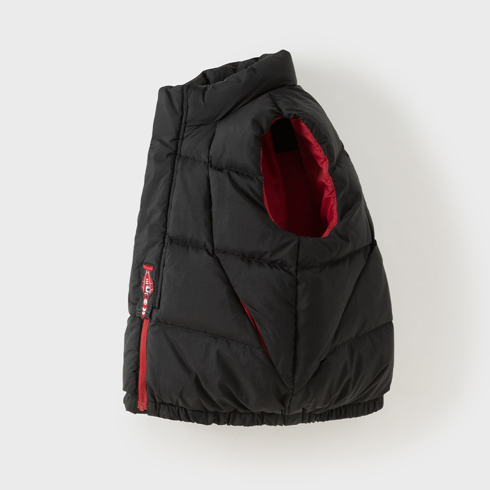 Dave&Bela Toddler Boys Balck Turtle Warm Comfortable Puffer Down Vests