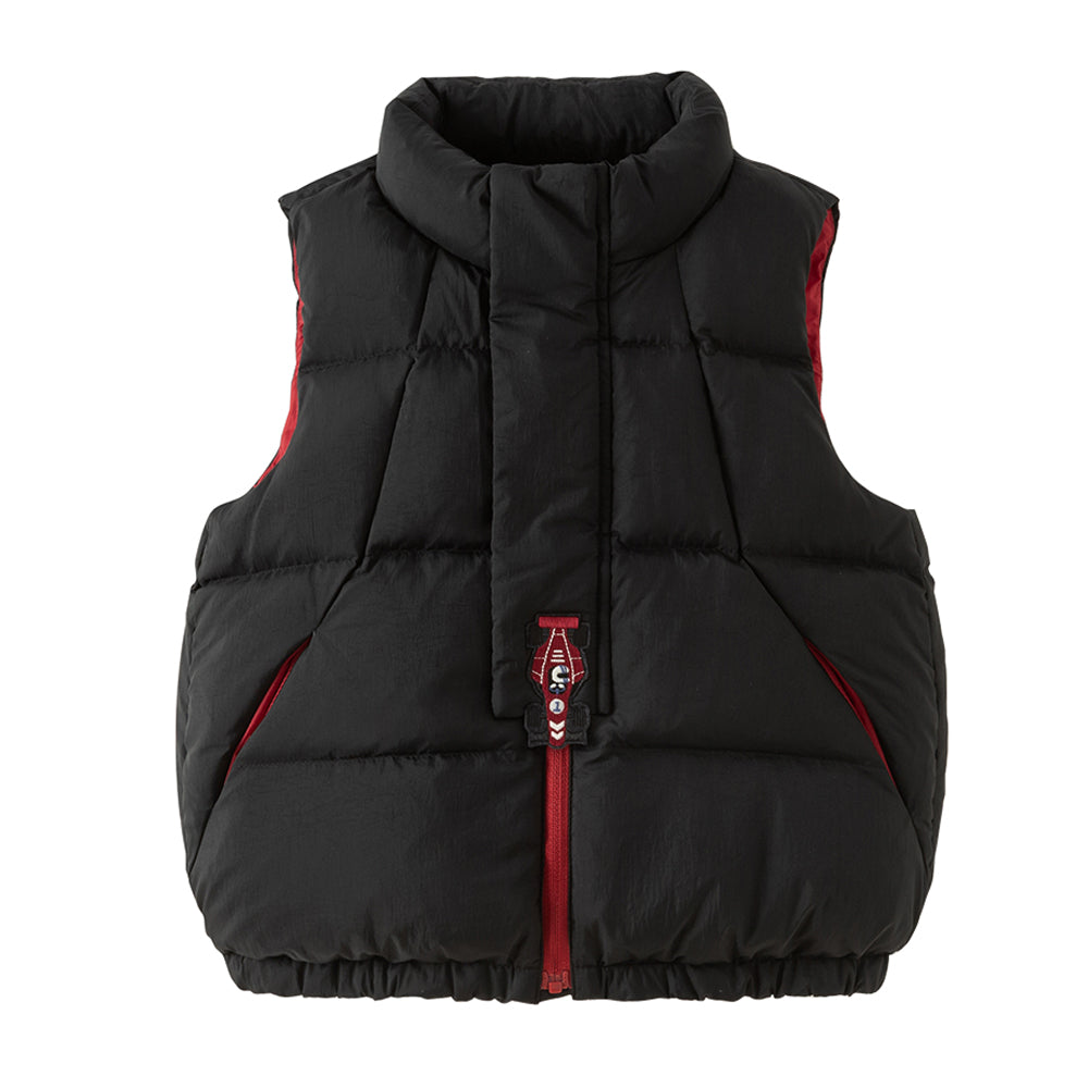 Dave&Bela Toddler Boys Balck Turtle Warm Comfortable Puffer Down Vests