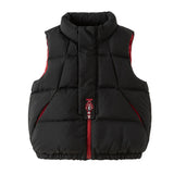 Dave&Bela Toddler Boys Balck Turtle Warm Comfortable Puffer Down Vests