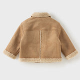 Dave&Bella Toddler Boys Camel Turndown Collar Warm Windproof Jackets