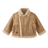 Dave&Bella Toddler Boys Camel Turndown Collar Warm Windproof Jackets