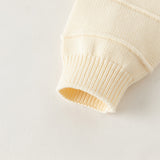 Dave&Bella Toddler Boys Blue/Beige Turtle Soft Cozy Cotton Simple Versatile Sweaters