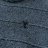 Dave&Bella Toddler Boys Blue/Beige Turtle Soft Cozy Cotton Simple Versatile Sweaters