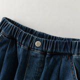 Dave&Bella Toddler Boys Denim Blue Classic Simple Versatile Fleece-Line Soft Jeans